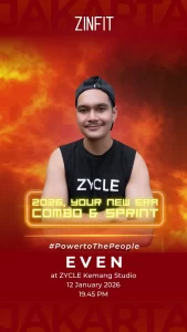 12.JAN JKT even ZYCLE + Pilates Indoor Cycling & Reformer